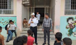 برنامه آموزش و ترویج فرهنگ ترافیک در مدرسه قدس روستای قورپلجه حاشیه محور گنبد