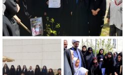 از هیرکان تا هرمز در سوگ خورشید/تجدید میثاق نونهالان گرگانی با «قائد امت» به یاد لاله های میناب