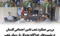 نشستهای جداگانه مدیرکل تامین اجتماعی گلستان با روسای چند شعبه استان