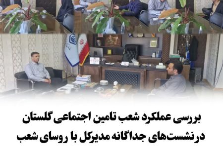 نشستهای جداگانه مدیرکل تامین اجتماعی گلستان با روسای چند شعبه استان