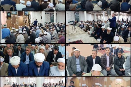 برگزاری آیین تکریم و معارفه امام جمعه جدید اهل سنت مجتمع داغستانی شهرستان کلاله
