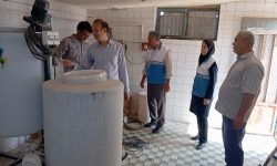 پایان عملیات شست‌وشو و لایروبی مخزن ۱۰۰۰ مترمکعبی شهر مراوه‌تپه 