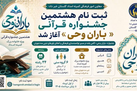 آغازثبت ‌نام هشتمین جشنواره قرآنی «باران وحی» ویژه مددجویان گلستانی