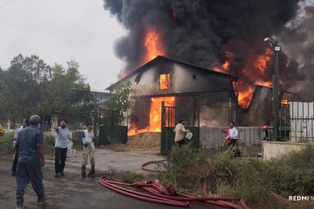 آتش‌سوزی کارخانه در آق‌قلا ۶ مصدوم برجا گذاشت