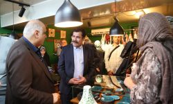 بازدید معاون رئیس‌جمهور از مراکز صنایع‌دستی شهر تاریخی استرآباد(گرگان)