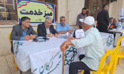 مدیران و کارشناسان مناطق سه گانه شهرداری و برپایی میز خدمت در مصلی وحدت گرگان