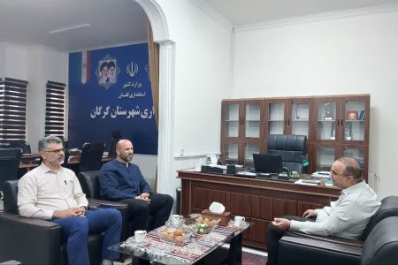 دیدار سرمربی تیم لیگ برتری والیبال پاس با فرماندار گرگان