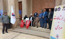 برگزاری میز خدمت بنیاد شهید گلستان به مناسبت هفته دولت در مصلی نمازجمعه گرگان