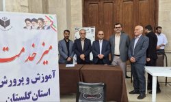 برپایی میز خدمت آموزش و پرورش گلستان به مناسبت هفته دولت در گرگان